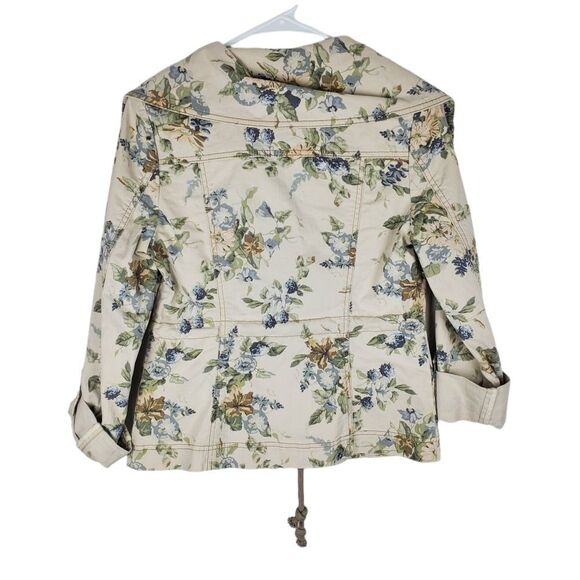 DAUGHTERS OF THE LIBERATION ANTHROPOLOGIE Lyonia Floral Utility Jacket Cargo - Picture 9 of 9